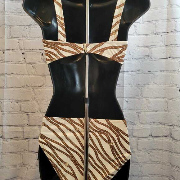 Michael Kors Printed Logo Ring Bikini Top and bottom - Picture 5 of 6